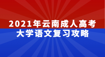2021年云南成人高考大學(xué)語(yǔ)文復(fù)習(xí)攻略