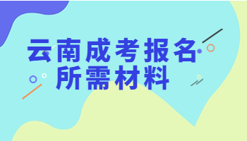云南成考報(bào)名所需材料