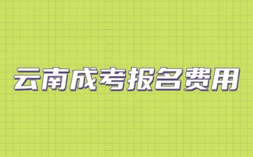 2024云南成考報名費用是多少？